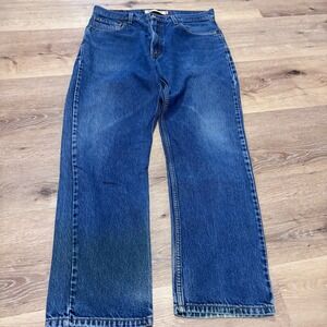 Levis 505 Regular Fit Mens Jeans 36x32 Blue Denim Straight Leg 100% Cotton